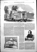 Antique Print Mrs Chisholm Chateau Neuilly Paris Silver Bedstead Queen 1852