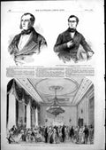Old Antique Print Duchess Northumberlands Assembly William Beresford 1852 19th