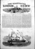 Antique Old Print Great Britain Steamship Refitted Atlantic W Williams 1852