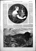 Old Antique Print Music J Sant Boar Hunt England en Times J Linnell 1852 19th