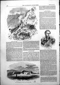 Original Old Antique Print Marshal Marmont Fort Grey King Williams Town 1852
