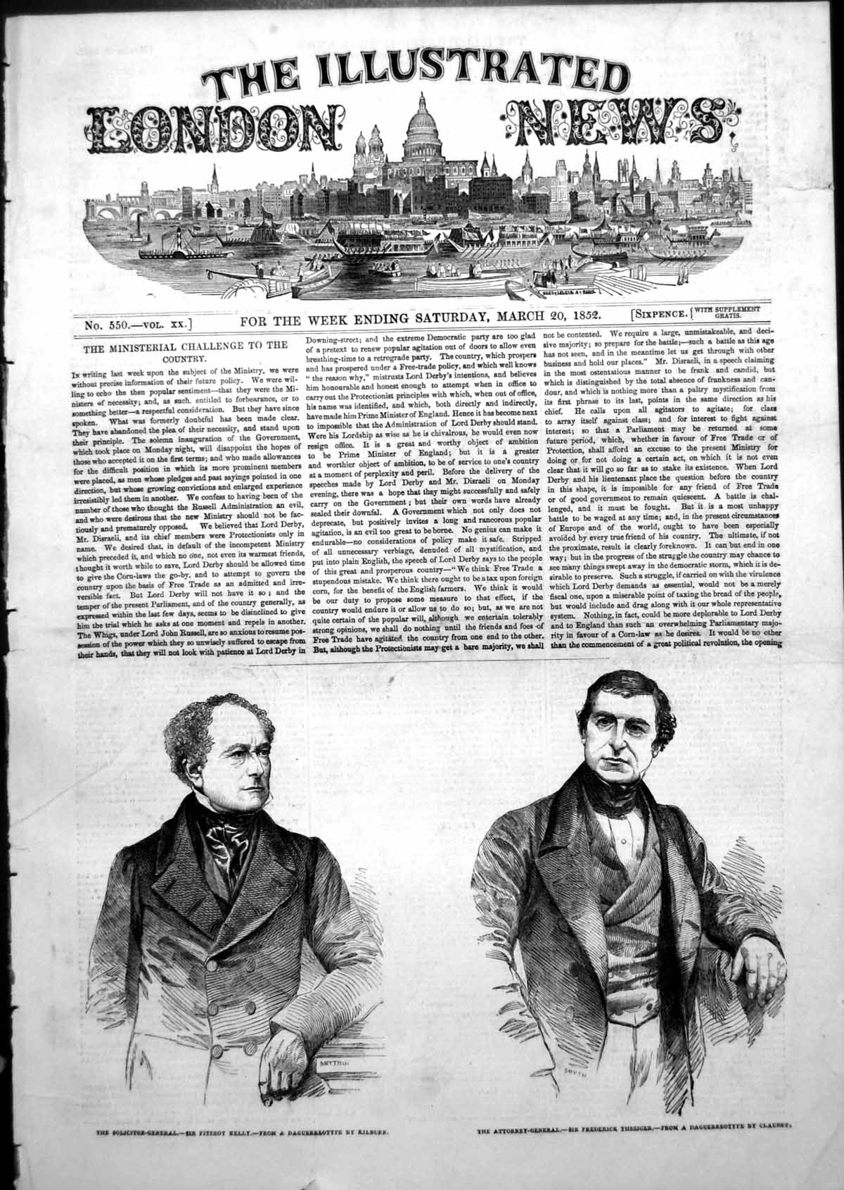 Old Solicitor Gen Fitzroy Kelly Frederick Thesiger Attorney Gen 1852 Victorian
