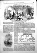 Antique Old Print Vandenhoffs Play Womans Heart Capt Peacocks Buoy Beacon1852