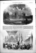 Antique Old Print Houses Parliament Meeting Family Colonisation Loan Soc 1852
