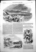 Antique Old Print Wild Fowl Shooting Shapton Lea Church Erected Ceylon 1852