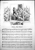 Original Old Antique Print Sheet Music Fall Oh Fall Smyth Air Now Oh Now C1852