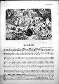 Antique Old Print Sheet Music May Dew Air There Were Three Jolly Hunters 1852