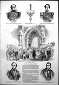 Old Print Queen Royal Gallery Earl Albemarle Lord Leight R Bulkeley 1852 19th
