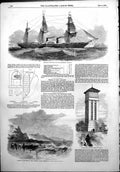 Antique Old Print West India Steam Ship Orinoco Wreck Amazon Falmouth 1852 19th