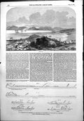 Antique Old Print Portobello Union Pacific Atlantic Plan Isthmus Panama 1852
