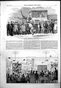 Antique Old Print Running Match Copenhagen Fields School Drawing Camden 1852