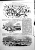 Antique Print East London Buffalo Mouth Hms Alban Rescuing Brigantine 1852 19th