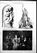 Antique Old Print Queen Boadicea Titian God Daughter Sonnet Peter Aretin 1856