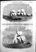 Antique Print Boston Regatta Yachts Waterwitch Winner Cup Fairy Magic 1856 19th
