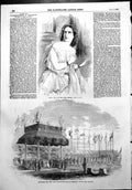 Antique Print Madame Ristori Queen Foundation Stone Wellington College1856 19th
