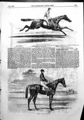 Antique Print Ellington Winner Derby Mincepie Winner Oaks Epsom Races 1856 19th