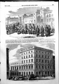 Antique Print Inspection Sappers Miners Chatham J Burgoyne 136 Strand 1856