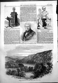 Antique Old Print Sharpham Dart Devon Guthrie Frs Bust Pope Roubiliac 1856 19th