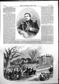 Antique Old Print Gen Mouravieff Captor Kars Prince Albert Colchester 1856 19th