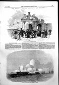 Antique Print Naval Review Spithead James Gate Portsmouth S Sea Castle 1856