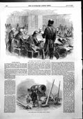 Old Print Crimean Inquiry Earl Lucan Mortar Cast Vauxhall Liverpool 1856 19th