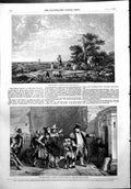 Original Old Antique Print Noon Day Rest Cuyp Parish Beadle David Wilkie 1856