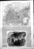 Old Antique Print Monastery St George Balaclava Plan Constantinople 1856 19th