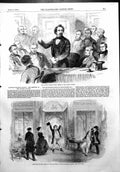 Old Print Dulwich College Charity Meeting Adelphi Drama Evil Genius 1856 19th
