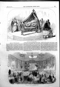 Antique Old Print Cradle Prince Imperial Napoleon Paris Layette Outfit 1856