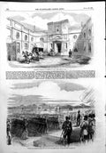 Antique Print Residence Earl Clarendon Paris Royal Artillery Woolwich 1856 19th
