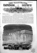 Antique Print Illuminations Bourse Paris Honour Birth Prince Imperial 1856 19th
