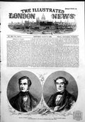 Old Print Plenipotentiaries Peace Earl Claredon Baron De Bourquenet 1856 19th