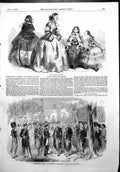 Antique Print Medals Emperor French Zouaves Crimea Paris Fashions March1856
