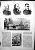 Antique Old Print Hospital Sick Children Belfast New Dry Dock Blackwall 1878