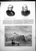 Antique Print Sir Edward Creasy Dr Doran Fsa Kavala Seacoast Roumelia 1878 19th