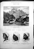 Antique Old Print Stanley Africa Lake Tanganyika Majwara Uledi Chowperah 1878