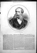 Old Antique Print Mr John Welsh New American Minister Great Britain 1878 19th