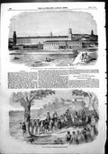 Old Antique Print Barracks Scutari Visit Sultan English Camp Scutari 1854 19th