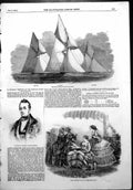 Antique Print M Billault Minister Interior London Yacht Match Phantom 1854 19th