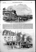 Old Print New Piers Tyne Foundations Theological Institute Cuddesden1854 19th