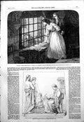 Antique Old Print Picciola Prison Flower Wehnert Monument James Stuart 1854