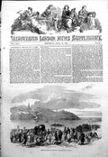 Old Antique Print Pilgrims Crossing Dnieper Holy City Kieff Russia 1854 19th