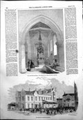 Antique Old Print Borough Tynemouth Election Wellington Memorial Brighton1854