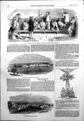Antique Old Print Orinoco Landing Troops Malta Highlanders Camp Malta 1854 19th