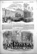 Antique Old Print Departure Garrison Paris Banquet Charles Napier Reform 1854