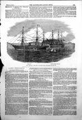 Original Old Antique Print Himalaya Steam Ship Plymouth Sound Troops War 1854