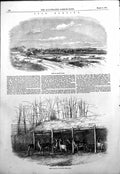 Original Old Antique Print Meet Gerards Cross Deer Paddock Durdans Epsom 1854
