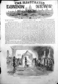 Original Old Antique Print Interview British Visitors Omer Pacha Schumla 1854