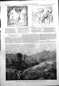 Antique Print Rocky Path Mountain Burn H Jutsum Alto Relievos A Munro 1854 19th