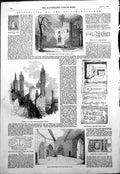 Antique Print Restoration Beauchamp Tower Inscriptions Parapet Prison 1854 19th